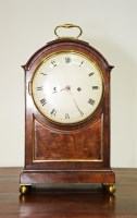 Lot 354 - A late Georgian mahogany bracket clock, the...