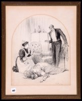 Lot 403 - Henry French - a domestic incident, signed,...