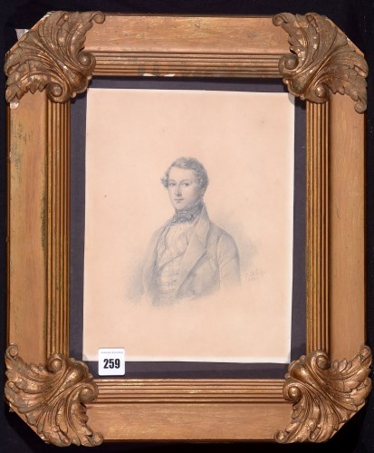 Lot 259 - C*** Blaize - a bust portrait of James Haggard,...