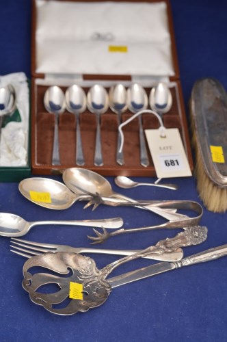 Lot 681 - A set of six Elizabeth II silver teaspoons by...
