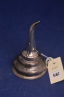 Lot 687 - A George III silver wine funnel by William...