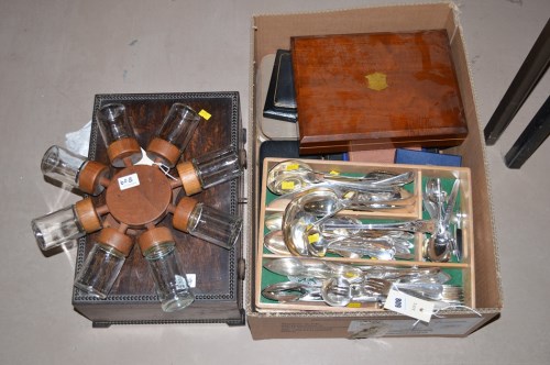 Lot 809 - Silver plated cutlery in boxes together with a...