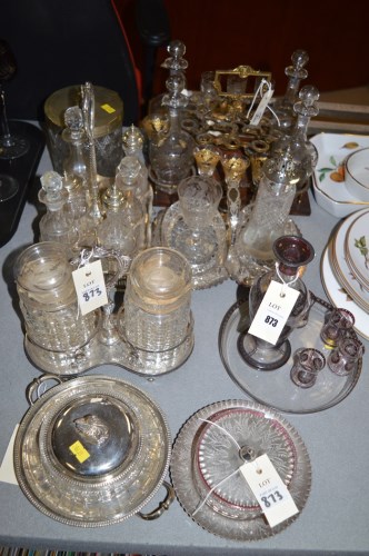 Lot 873 - A glass cocktail set; together with a liqueur...