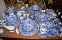 Lot 880 - A Copeland Spode blue and white dinner service;...