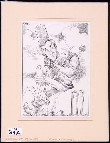 Lot 319 - Chris Riddell - a caricature of John Redwood...