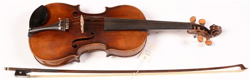 Lot 578 - A 19th Century German Stradivarius model violin with two...