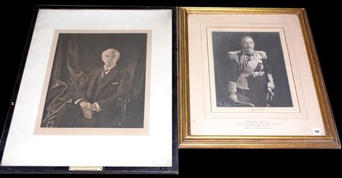 Lot 134 - A signed photograph of His Majesty George V,...