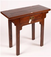 Lot 254 - A ming style Chinese writing table with single...