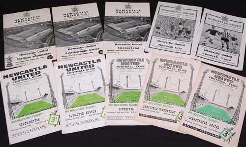 Lot 43 - Newcastle United home programmes, comprising;...