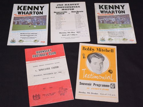 Lot 45 - Testamonial match programmes, to include Bobby...