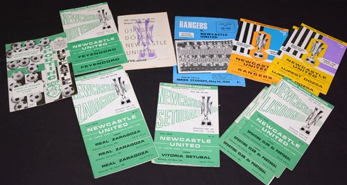 Lot 47 - Inter-Cities Fairs' Cup 1968 - 1969 Newcastle United football programmes, comprising: Feyenoo
