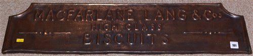 Lot 191 - Macfarlane Laing & Co high class biscuits,...