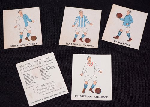 Lot 103 - J.C. Battock football and Jersey cards, teams...