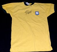 Lot 83 - A Brazil replica t-shirt signed by Pele, with...
