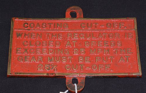 Lot 173 - A cast bronze red painted "Coasting Cut - Off"...