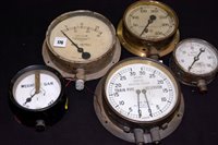 Lot 176 - Five pressure gauges for British railways and...