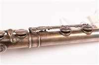 Lot 6 - Rudall, Rose and Carte silver metal flute