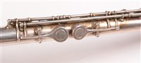 Lot 6 - Rudall, Rose and Carte silver metal flute