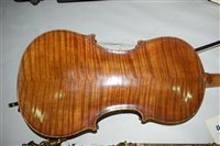 Lot 16 - An English violin by J Brown Huddersfield with...