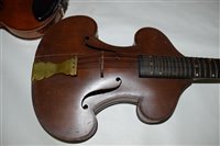Lot 33 - A 19th Century German Baroque violin-shaped...