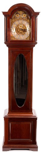 Lot 685 - Reid & Sons: a mahogany longcase clock.