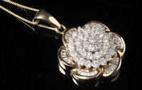 Lot 839 - A diamond pendant