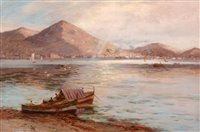 Lot 354 - A Mediterranean coastal scene.