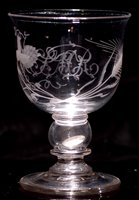 Lot 195 - Victorian ale coin glass bowl