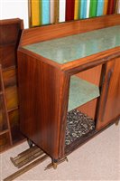 Lot 762 - A cocktail bar; a rosewood sideboard; and a stained glass superstructure.
