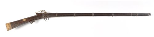 Lot 483 - A 19th Century Turkish matchlock jezail