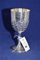 Lot 185 - An Edward VII silver trophy cup