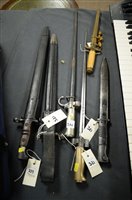 Lot 321 - Six knives and bayonets