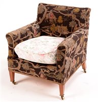 Lot 953 - A late 19th Century mahogany armchair.