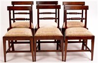 Lot 954 - Six early 19th Century mahogany dining chairs.