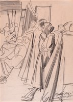 Lot 278 - Dame Laura Knight, RA - "Back Stage" - a...