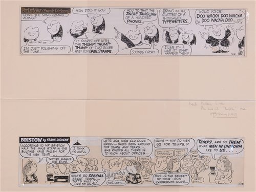 Lot 88 - Frank Dickens - "Bristow" - two cartoon strips...