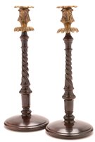 Lot 453 - Pair of candlesticks.