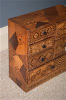 Lot 460 - Specimen wood miniature cabinet