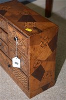 Lot 460 - Specimen wood miniature cabinet