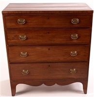 Lot 958 - A George III mahogany chest.