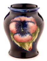Lot 156 - Moorcroft Pansy pattern vase.