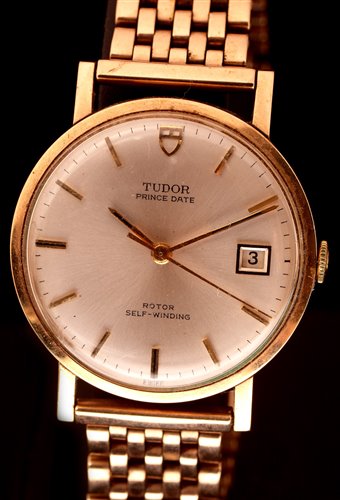 Lot 677 - Gold cased Tudor wristwatch