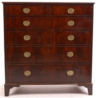 Lot 965 - An early 19th Century mahogany chest.