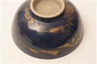 Lot 10 - An 18th Century Chinese powder blue ground bowl