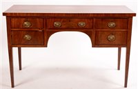 Lot 995 - A Georgian mahogany sideboard.