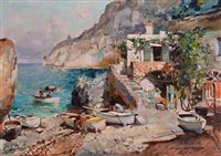 Lot 317 - "A small harbour in Capri".