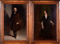 Lot 358 - Full-length portraits of a lady and gentleman.