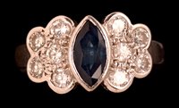 Lot 488 - Sapphire and diamond ring