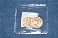 Lot 846 - 1918/1912 gold 1/2 sovereigns (2)