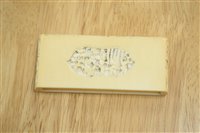 Lot 40 - 19th Century carved ivory Chinese card case